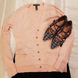 **2 for $15** Ralph Lauren Pink Cardigan Sweater